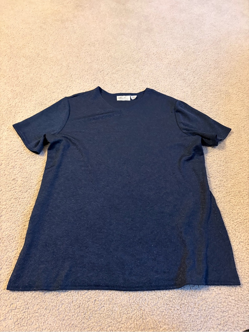 Kathie Lee Collection Navy Short Sleeve Crew Tee - Classic Navy